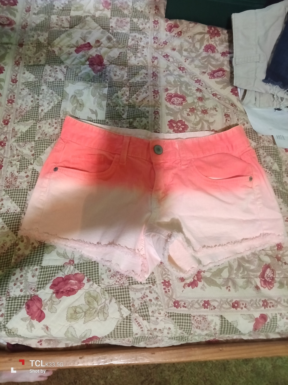 Mossimo Supply Co. Pink Ombre Dip-Dye Denim Shorts